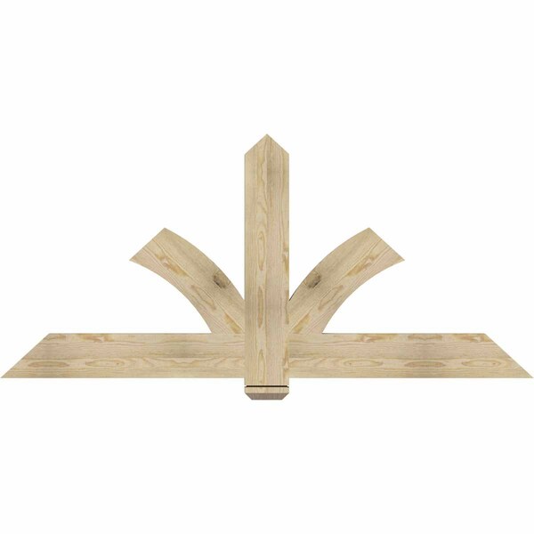 Ekena Millwork Redmond Rough Sawn Timber Gable Bracket, Douglas Fir, 72"W x 33"H x 2"D x 6"F, 11/12 Pitch GBW072X33X0206RED00RDF - main